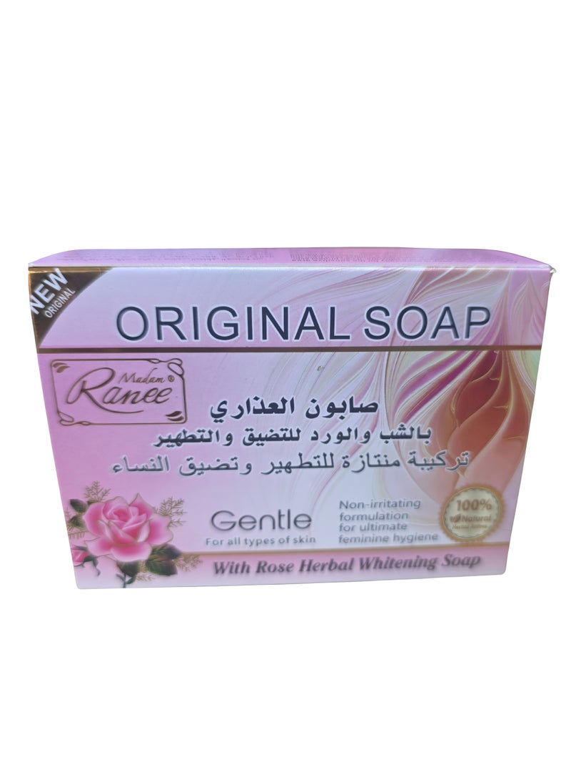 صابون الورد العشبي للعناية النسائية - صابون لطيف لشد وتنعيم البشرة لجميع أنواع البشرة